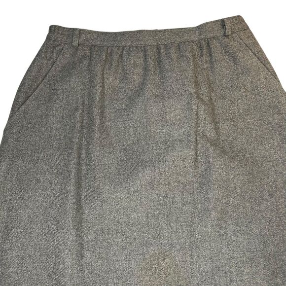Anderson LIttle Wool Blend Midi Skirt Gray Size 12 Fully Lined Classic - Picture 3 of 9